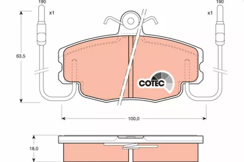 Jeu de plaquettes de frein, frein à disque