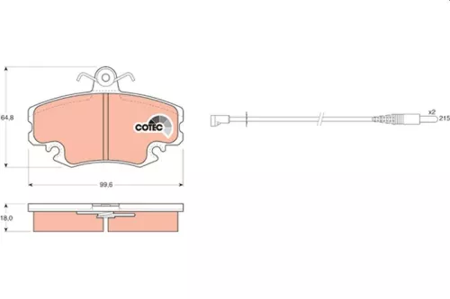 Jeu de plaquettes de frein, frein à disque
