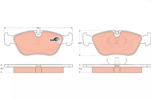 Jeu de plaquettes de frein, frein à disque