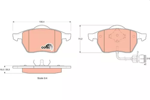 Bremsbelagsatz, Scheibenbremse